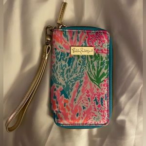 Lilly Pulitzer Wristlet Zip Credit Card Wallet